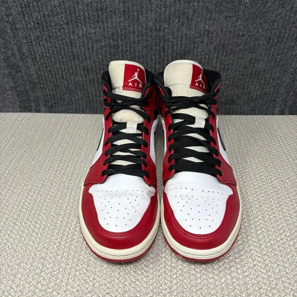 Nike Air Jordan 1 Mid Chicago Red White Black Men’s Size 10.5 554724-173